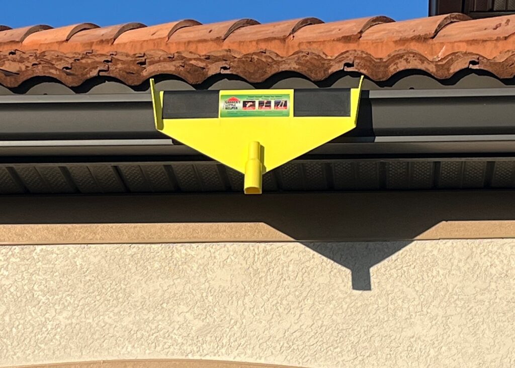 Giant Ladders Helper On A Gutter